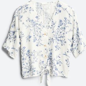 Elayne tie front top